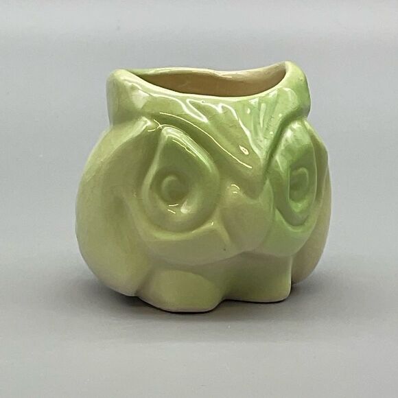 Vintage Primitive Owl Ceramic  Toothpick Holder Kitsch - Picture 3 of 10